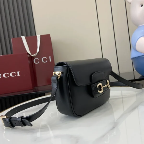 Gucci Horsebit 1955 medium shoulder bag in Black Leather | - Image 4