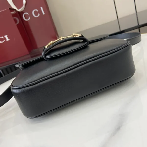 Gucci Horsebit 1955 medium shoulder bag in Black Leather | - Image 6