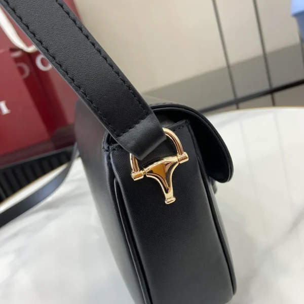 Gucci Horsebit 1955 medium shoulder bag in Black Leather | - Image 8
