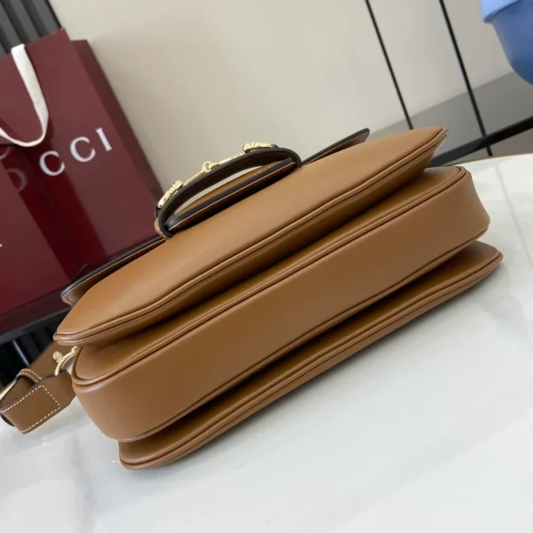 Gucci Horsebit 1955 medium shoulder bag in brown leather - Image 5