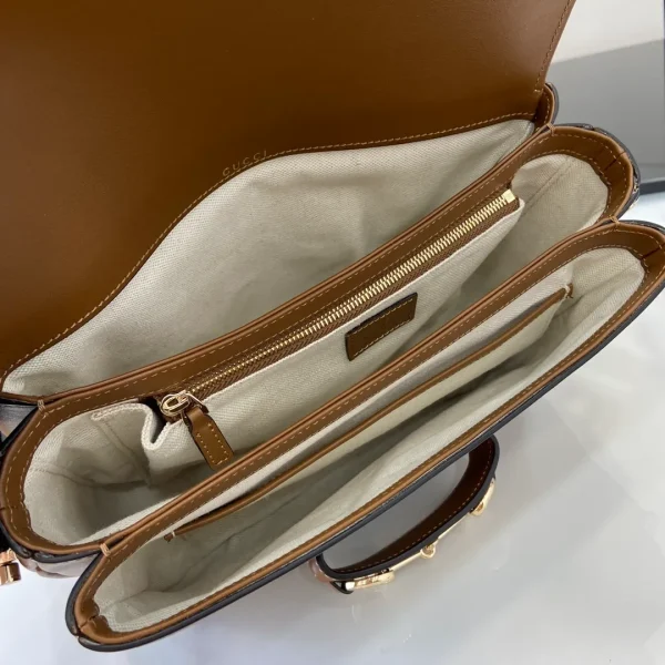 Gucci Horsebit 1955 medium shoulder bag in brown leather - Image 9