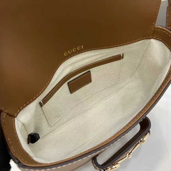 Gucci Horsebit 1955 small shoulder bag in brown leather - Image 9