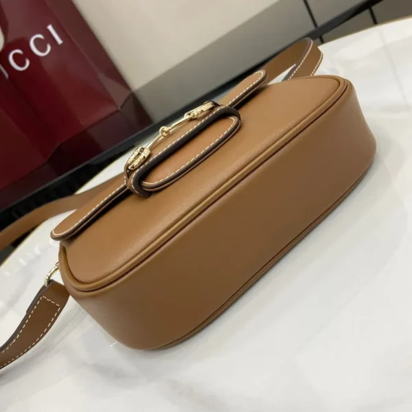 Gucci Horsebit 1955 small shoulder bag in brown leather - Image 5