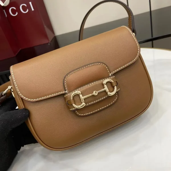 Gucci Horsebit 1955 small shoulder bag in brown leather - Image 6
