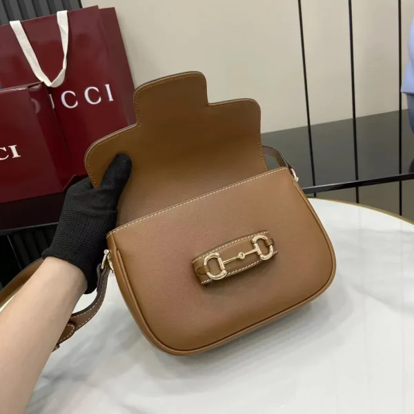 Gucci Horsebit 1955 small shoulder bag in brown leather - Image 8
