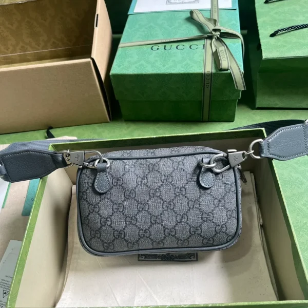 Gucci Men's Supreme GG Monogram Mini Bag in Black - Image 4