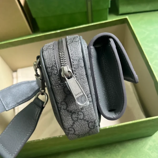 Gucci Men's Supreme GG Monogram Mini Bag in Black - Image 6