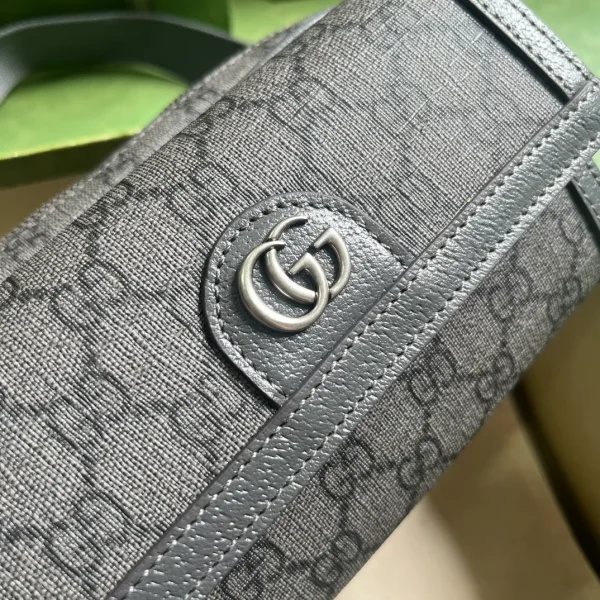 Gucci Men's Supreme GG Monogram Mini Bag in Black - Image 7