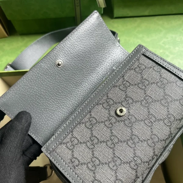 Gucci Men's Supreme GG Monogram Mini Bag in Black - Image 9