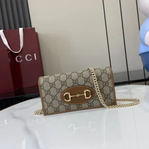 Gucci Metallic Gold Guccissima Leather Flap Continental Wallet