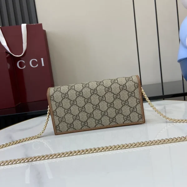 Gucci Metallic Gold Guccissima Leather Flap Continental Wallet - Image 5