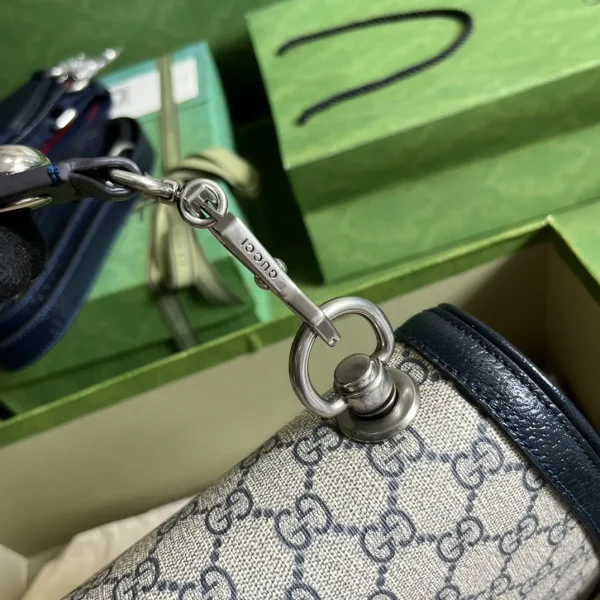 Gucci Navy Blue/Beige GG Supreme Canvas and Leather - Image 8