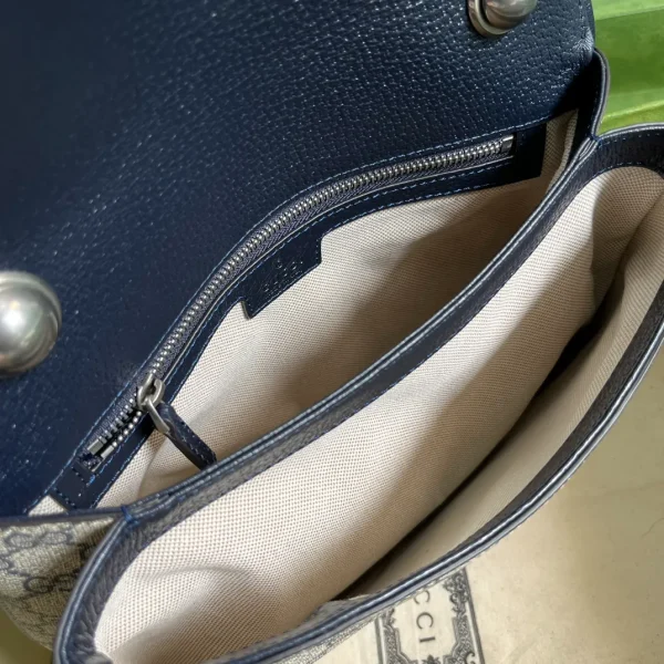Gucci Navy Blue/Beige GG Supreme Canvas and Leather - Image 10