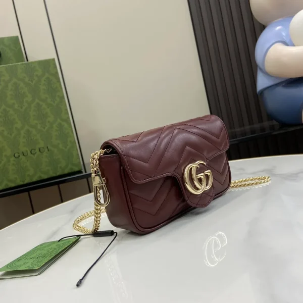 Gucci Super Mini GG Marmont Cross Body Bag - Image 4