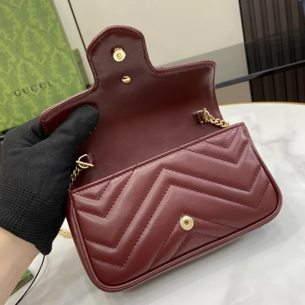 Gucci Super Mini GG Marmont Cross Body Bag - Image 8