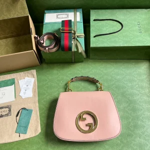 Gucci pink top handle bag