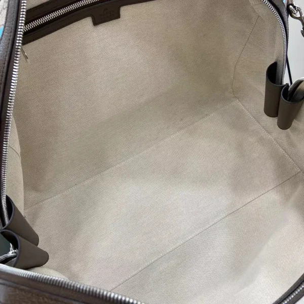 Large mirror-effect GG backpack in silver fabric Bag - Image 10