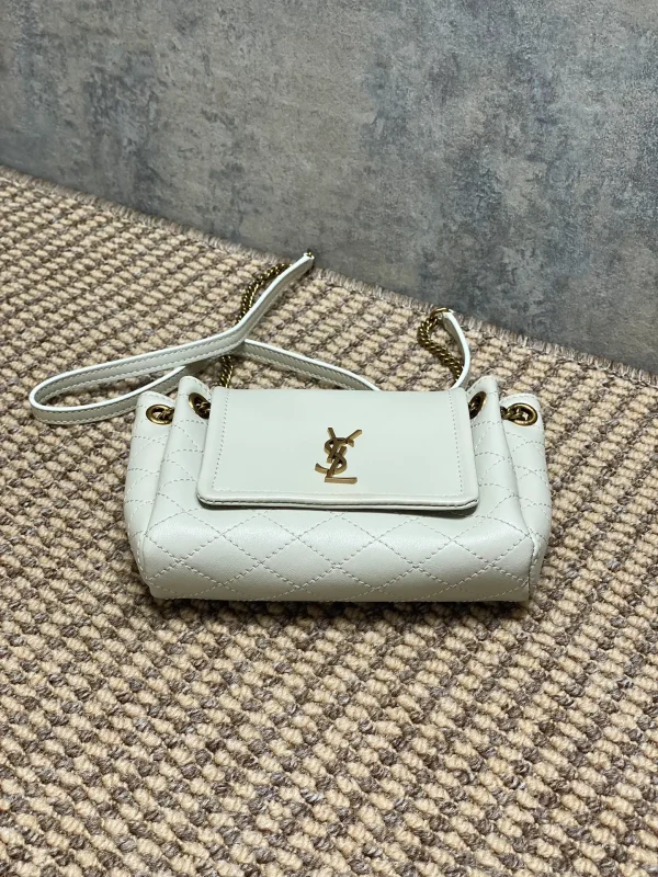 Nolita Mini Leather Shoulder Bag White - Image 5