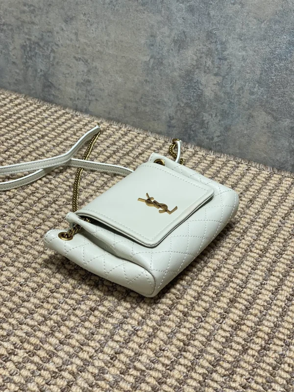 Nolita Mini Leather Shoulder Bag White - Image 6