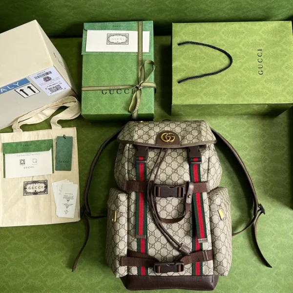 Ophidia small backpack in beige - Image 2