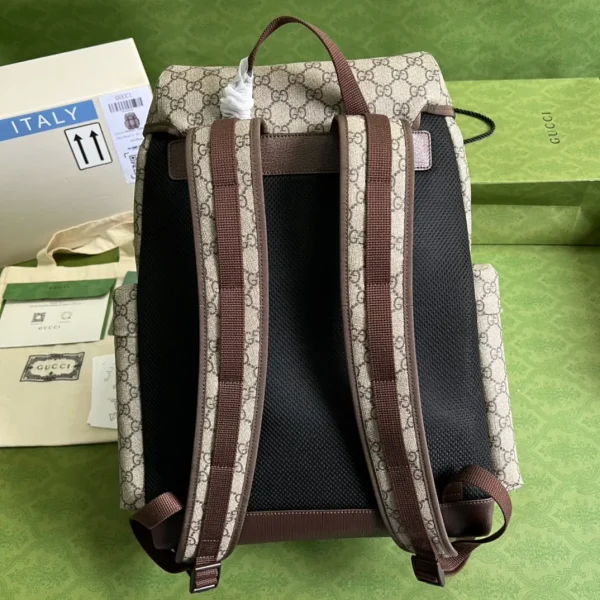 Ophidia small backpack in beige - Image 5