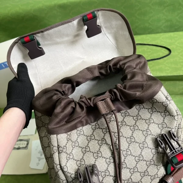 Ophidia small backpack in beige - Image 9