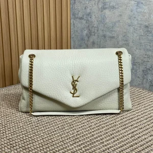 SAINT LAURENT Calypso large padded textured-leather shoulder bag