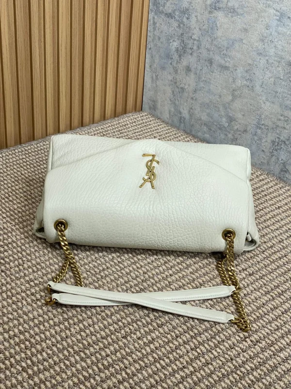 SAINT LAURENT Calypso large padded textured-leather shoulder bag - Image 6