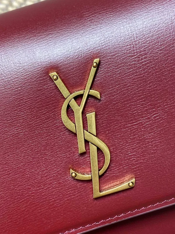 Saint Laurent Burgundy Leather Medium Sunset Shoulder Bag Saint Laurent Paris - Image 9