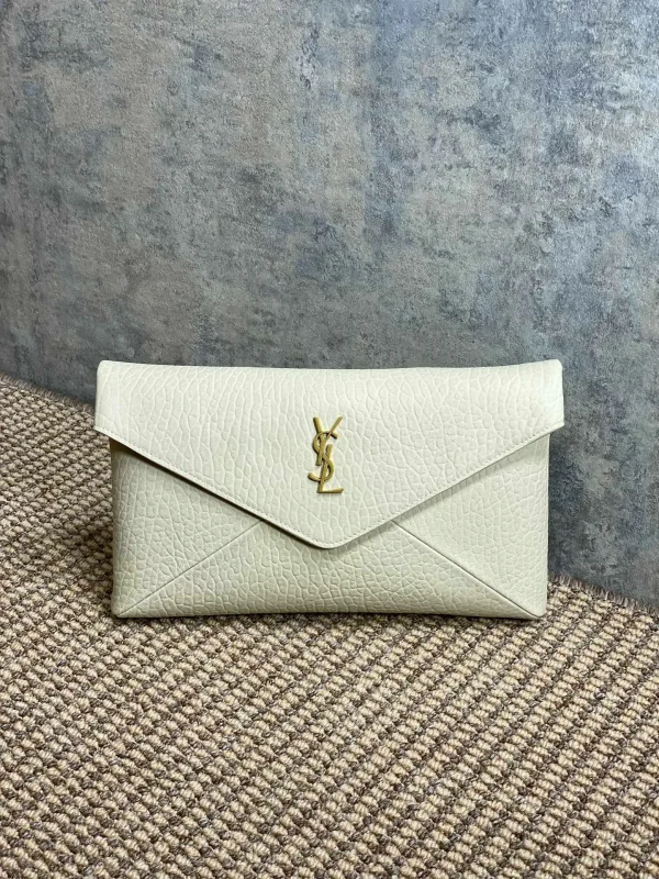 Saint Laurent Busta Leather Clutch Bag