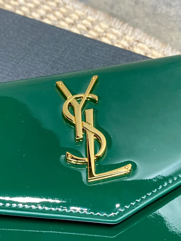 Saint Laurent Cassandra Patent Leather Wallet On A Chain - Image 8