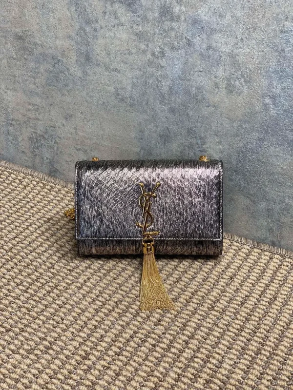 Saint Laurent Embossed Monogram Kate Tassel Bags