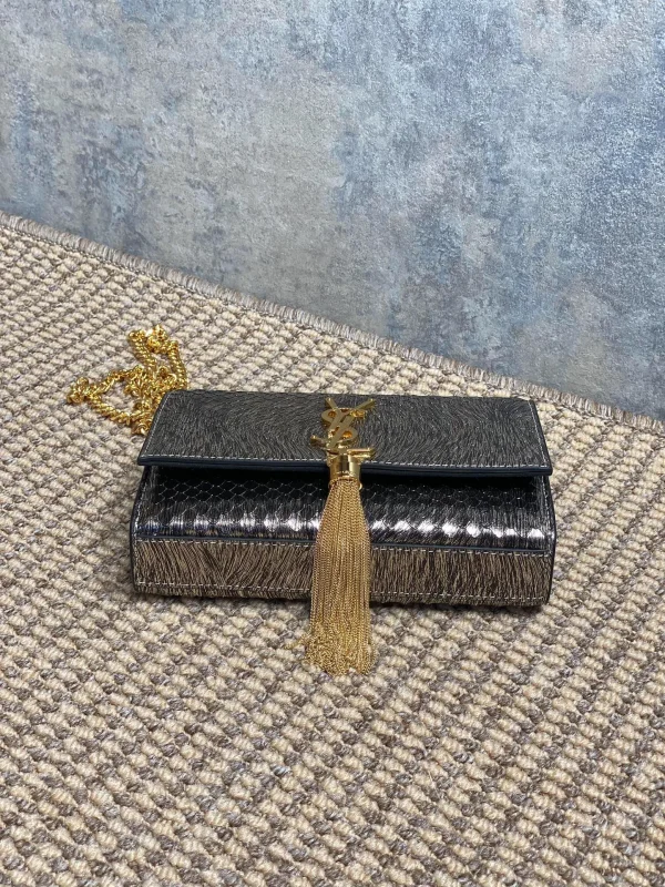 Saint Laurent Embossed Monogram Kate Tassel Bags - Image 5