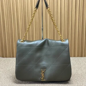 Saint Laurent Jamie 4.3 Small Leather Shoulder Bag in Green