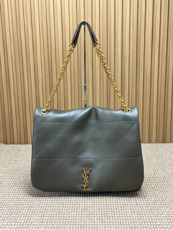 Saint Laurent Jamie 4.3 Small Leather Shoulder Bag in Green