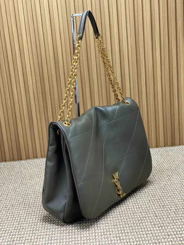 Saint Laurent Jamie 4.3 Small Leather Shoulder Bag in Green - Image 4