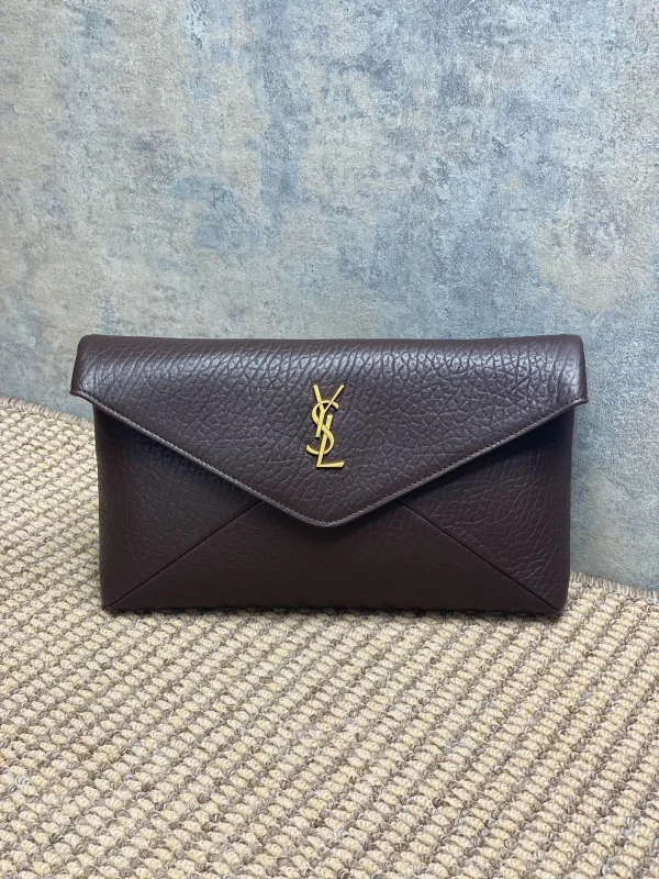 Saint Laurent Large Cassandre Envelope Clutch Bag
