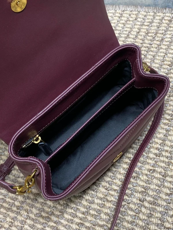 Saint Laurent Loulou Toy Leather Shoulder Bag In Rouge Legion - Image 2