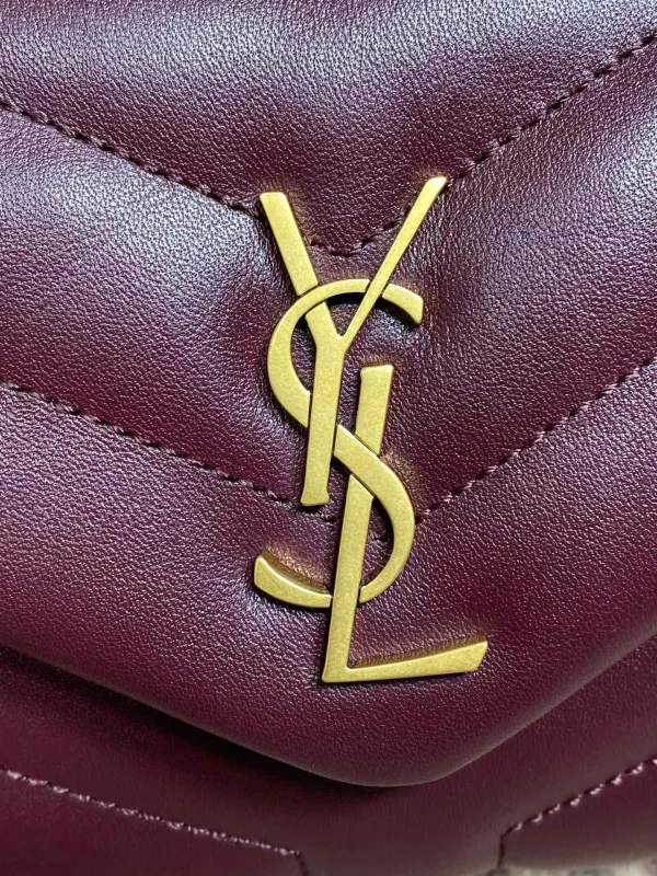 Saint Laurent Loulou Toy Leather Shoulder Bag In Rouge Legion - Image 7