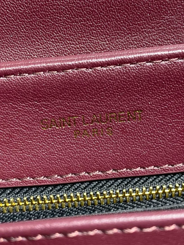 Saint Laurent Loulou Toy Leather Shoulder Bag In Rouge Legion - Image 9