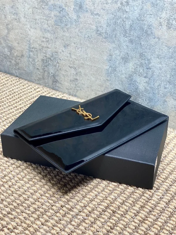 Saint Laurent Uptown Pouch In Patent Leather - Image 7