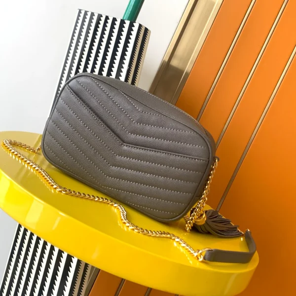 Slouchy Tory Burch Gold Crossbody Tory Burch Britten Small Slouchy Tote Bark - Image 4
