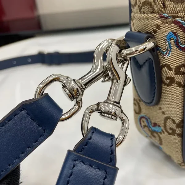 Small Embroidered Snake Crossbody Bag - Image 8