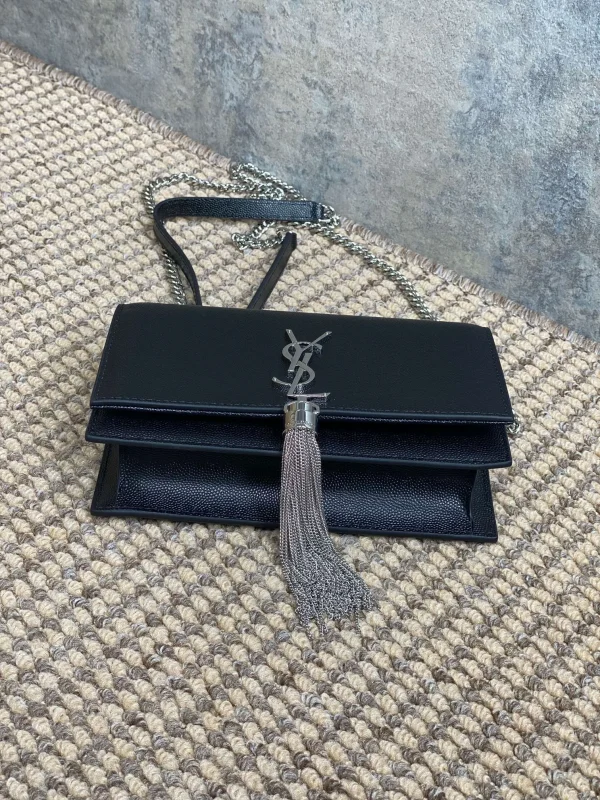 YSL Kate Small With Tassel in Grain De Poudre Embossed Leather - Image 7