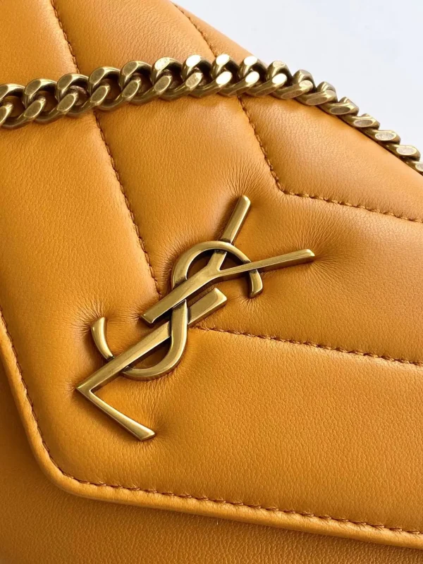 Saint Laurent Loulou Small Chain Bag in Natural - Image 6