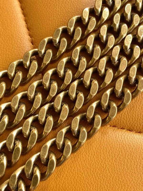 Saint Laurent Loulou Small Chain Bag in Natural - Image 7