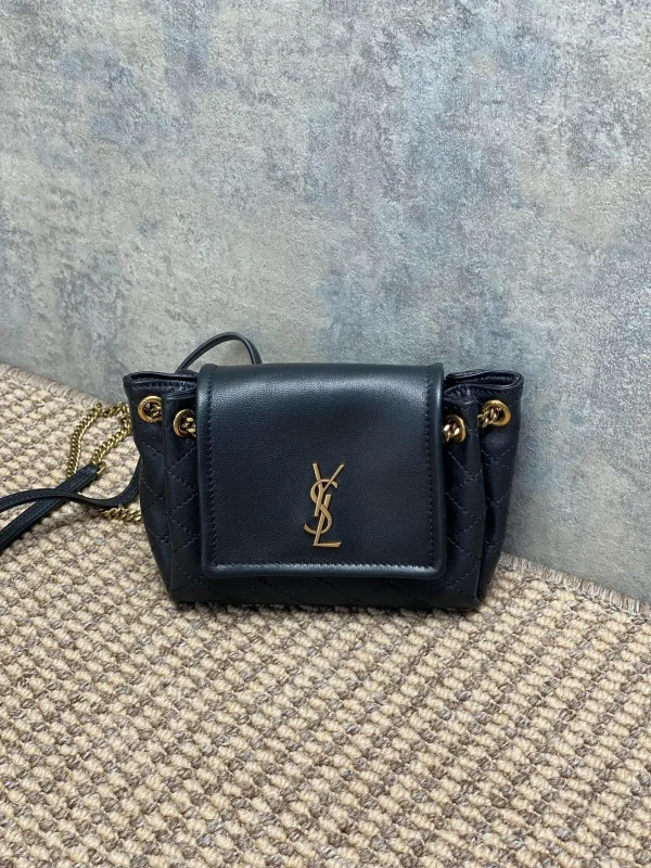 Saint Laurent Black Mini Nolita Shoulder Bag