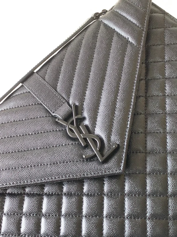 SAINT LAURENT Large Tri-Quilted Matelasse Grain de - Image 7
