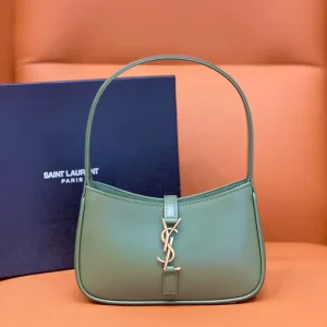 SAINT LAURENT Smooth Calfskin Le 5 A 7 Hobo Pistache
