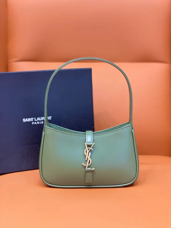SAINT LAURENT Smooth Calfskin Le 5 A 7 Hobo Pistache